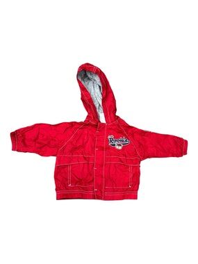 Vintage Baby Q‎ Y2K Red Little Rookie Windbreaker Jacket Size 6-9 Months